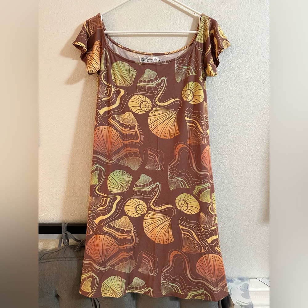 Fighting Eel brown shell dress